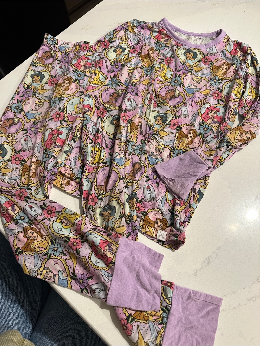 Little Snuggles Bamboo Princess Print long sleeve pajama set size 6T FAIR